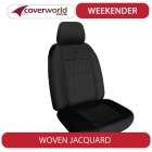 waterproof jacquard mitsubishi outlander seat covers - es badge - 5 seats  -current
