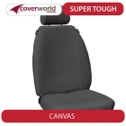 Super Tough Canvas Seat Covers for Triton Dual Cab Custom Fit Fleet Trade vehicle Canvas - front seat covers available premade and ready to ship