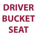 Driver Bucket with map pockets, Side Air Bag Compatible