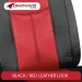 Empire Leather Look Black - Red