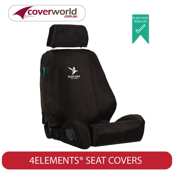 ford range black duck seat covers 4elements pk cab chassis
