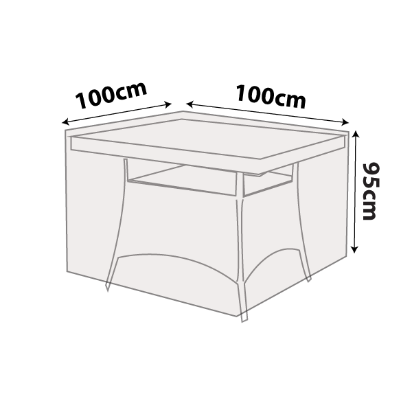 premium outdoor uv & rain storage furniture cover for bar tables - square high table 105cm - buy online coverworld australia