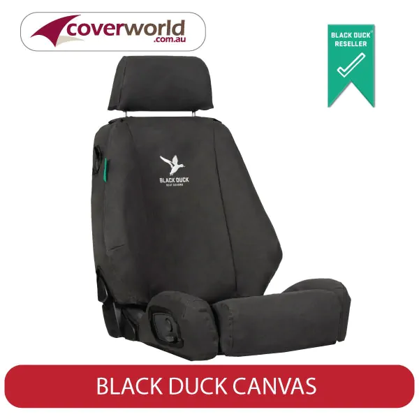 Toyota Hilux GR Sport Seat Covers Black Duck Canvas