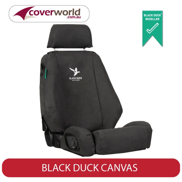 Ford Courier Seat Covers Dual Cab - Black Duck Canvas - Feb 1999 to Dec 2006