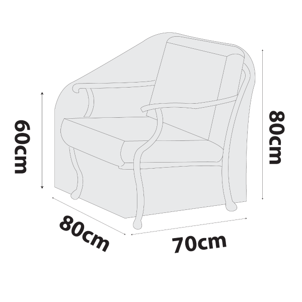 Patio Chair Cover - 80cm Length