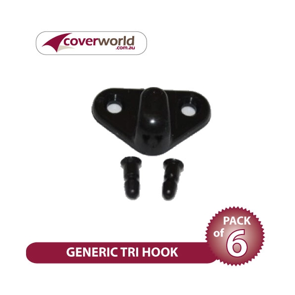 Generic Triangle Hook (2-Hole Version) - Pack of 6