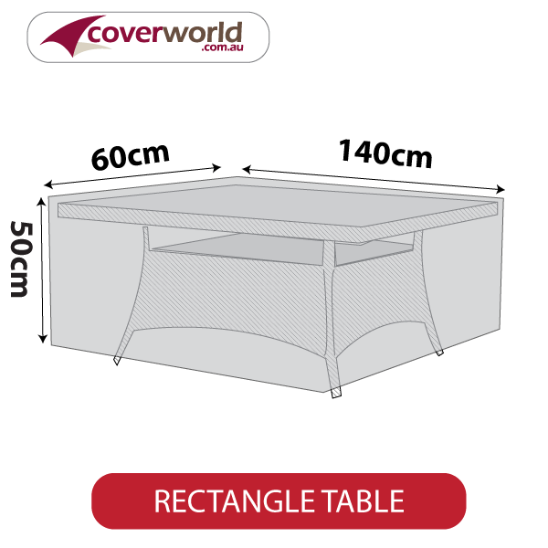 Outdoor Rectangle Table Cover - 140cm Length