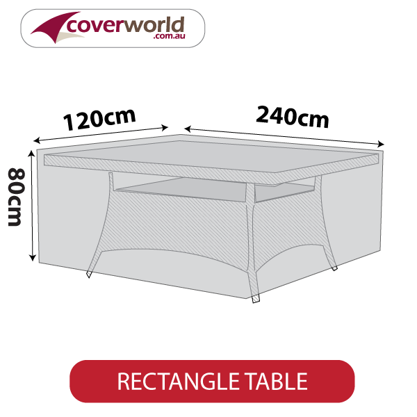 Outdoor Rectangle Table Cover - 240cm Length