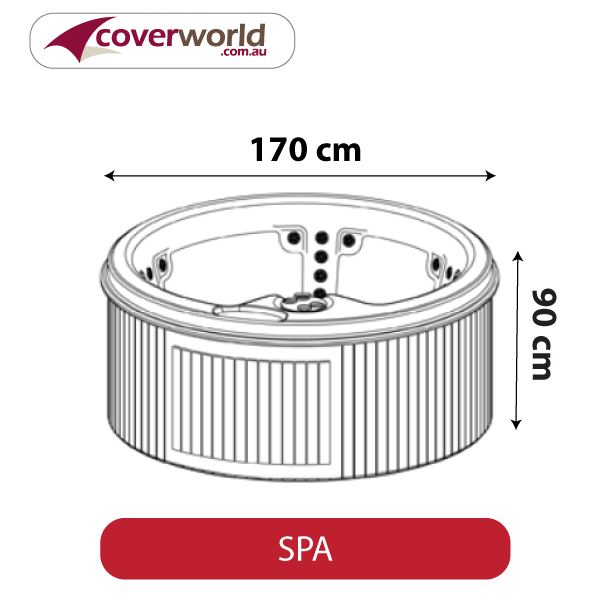 Spa Cover - Round - 170cm Diameter