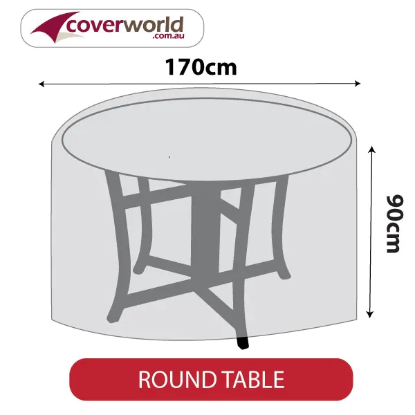 Round Table Cover 170cm Diameter, Outdoor Round Table Coverings