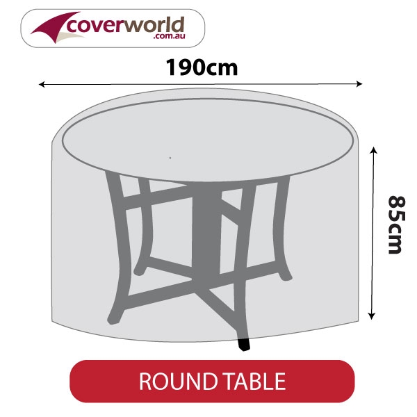 Outdoor Round Table Cover - 190cm Diameter