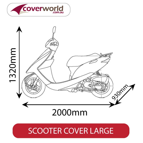 scooter cover - size large - outdoor use