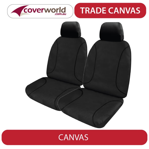 seat covers - hilux sr dual cab - canvas - black