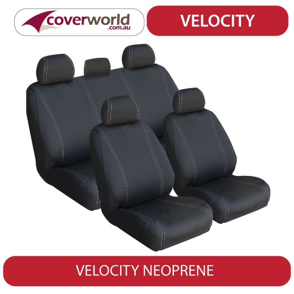 Velocity Neoprene Seat Covers Mitsubishi Triton MQ and MR Series - Dual Cab