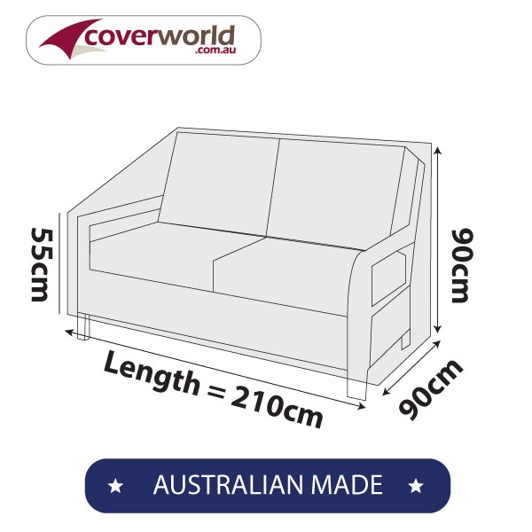 Outdoor Sofa Cover - 210cm / 3 Seater - Australian Made