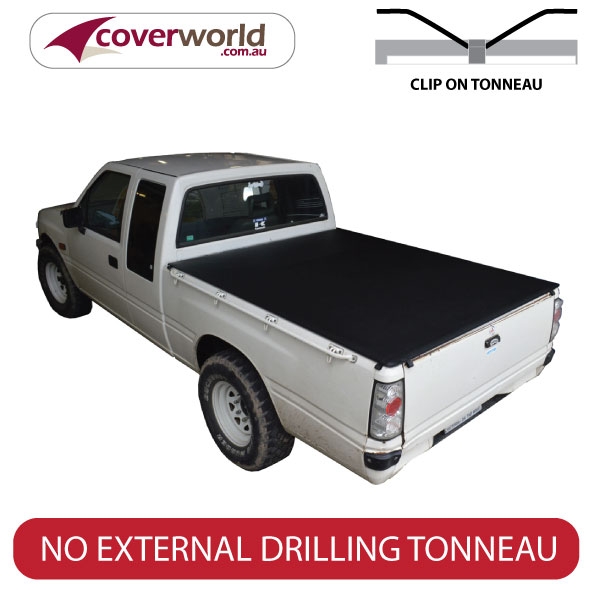 holden rodeo - tf series space cab  -  tonneau cover - clip on