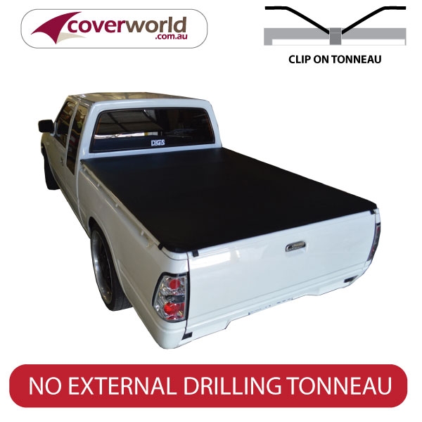 holden rodeo tf series space cab  -  tonneau cover - clip on