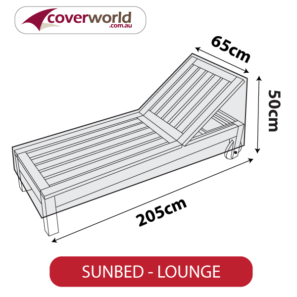 Sun Lounge Cover with Raised Backrest