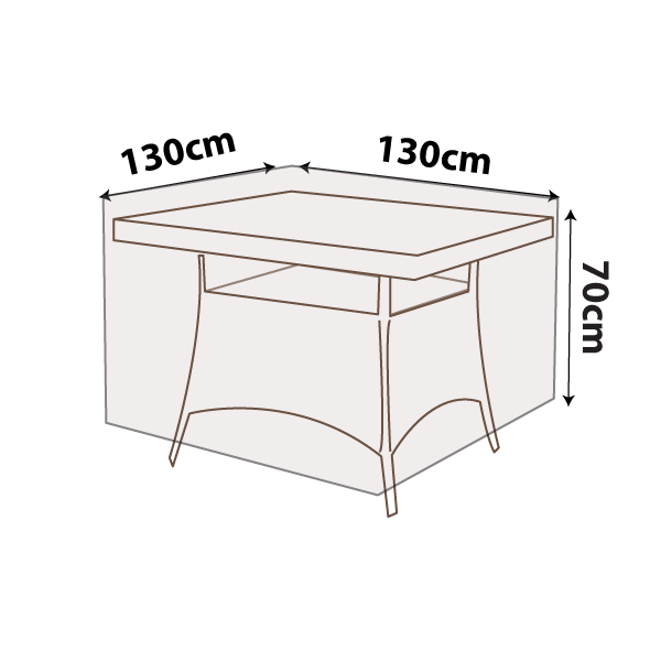 Outdoor Square Table Cover - 130cm