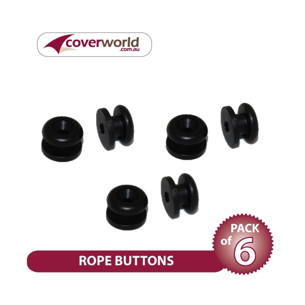 Rope Buttons (with Rivets) - Pack of 6
