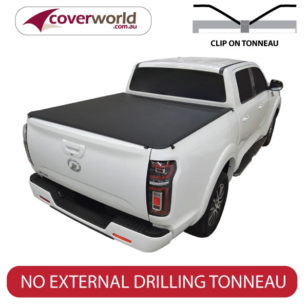 great wall cannon dual cab tonneau cover - clip on