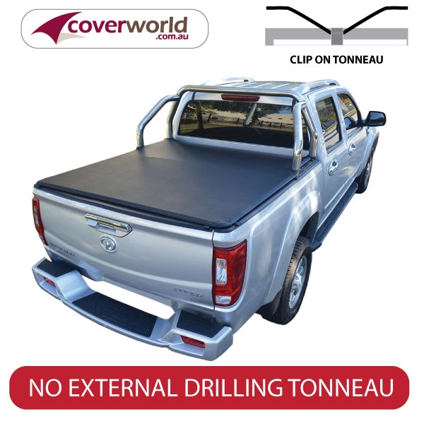 great wall steed dual cab tonneau cover - clip on