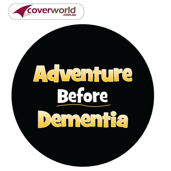 printed spare tyre - wheel cover - adventure before dementia