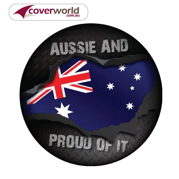Printed Spare Tyre - Wheel Cover -Aussie and Proud