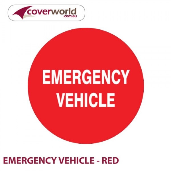 Printed Spare Tyre Cover - Emergency Vehicle - Red