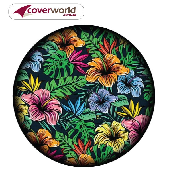 Printed Spare Tyre - Wheel Cover - Floral Design