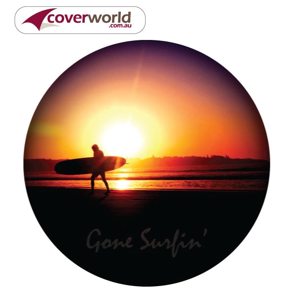 Printed Spare Tyre - Wheel Cover - Surfing and Sunset