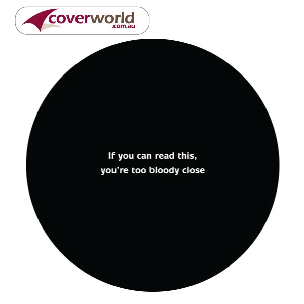 printed spare tyre - wheel cover - your too close