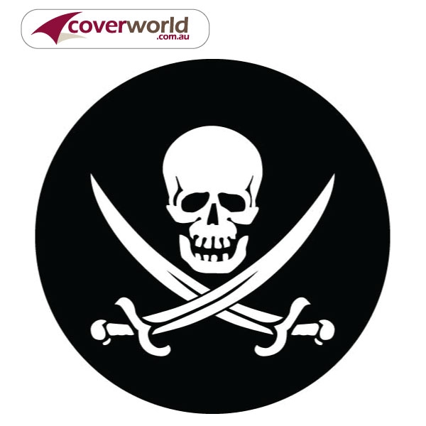 Printed Spare Tyre - Wheel Cover - Jolly Roger