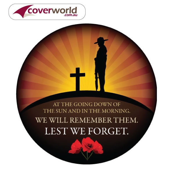 Printed Spare Tyre - Wheel Cover - Lest We Forget