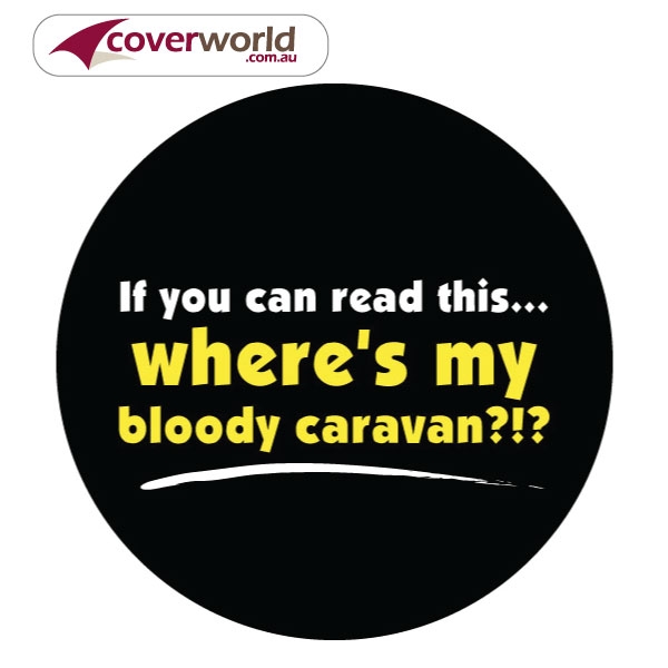 printed spare tyre - wheel cover - lost caravan