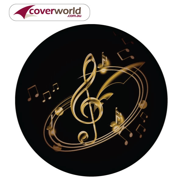Printed Spare Tyre - Wheel Cover - Musical Notes