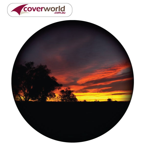 Printed Spare Tyre - Wheel Cover - Outback Sunrise