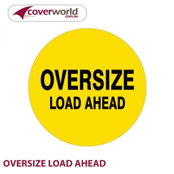 Printed Spare Tyre Cover - Oversize Load Ahead