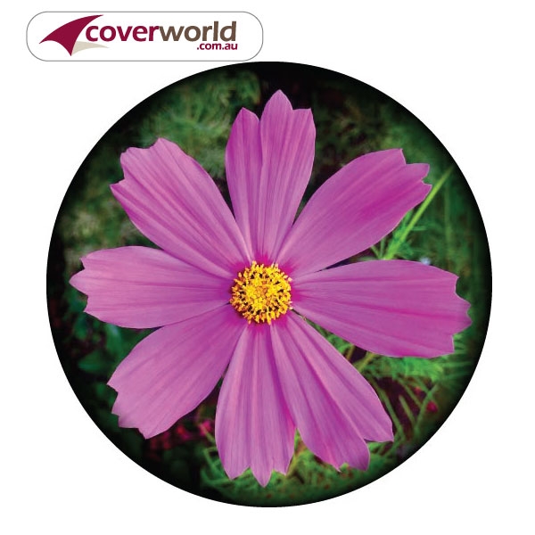 Printed Spare Tyre - Wheel Cover - Pink Flower Photo