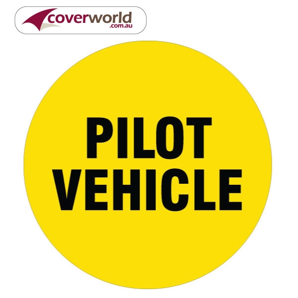 Printed Spare Tyre Cover - Pilot Vehicle Ahead
