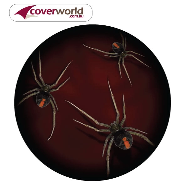 printed spare tyre - wheel cover - redback spiders