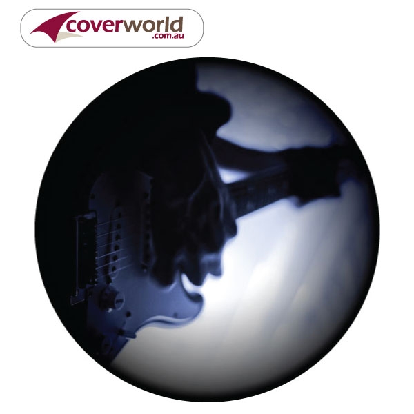 Printed Spare Tyre - Wheel Cover - Guitar Player