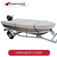 Grey - Open Boat - Tinny Boat Cover - 350-369cm Length - 160cm Beam