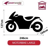Motorbike Cover - Garaged Indoor Soft Cover - Large/XL Large