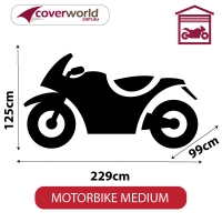 Motorbike Cover - Garaged Indoor Soft Cover - Medium/Large