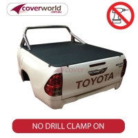 Hilux A Deck Extra Cab No Drill Clip On Tonneau Cover - to Suit Genuine Sports Bar