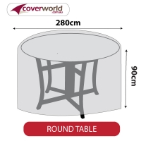 Outdoor Round Table Cover - 280cm Diameter