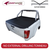 Nissan Navara Tonneau Cover - NP300 / D23 with Sports Bars Dual Cab - Clip On - July 2015 to Feb 2021
