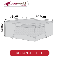 Outdoor Rectangle Table Cover - 165cm Length 
