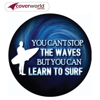 Printed Spare Tyre - Wheel Cover - You Cant Stop the Waves